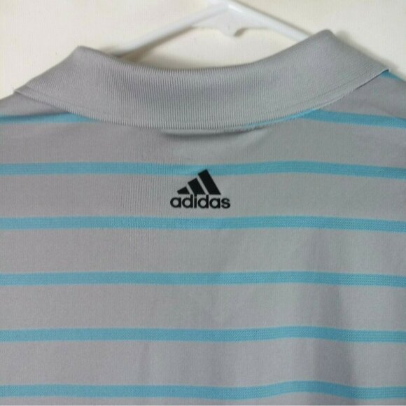 adidas Golf ClimaCool Striped Polo Shirt M NEW - Picture 4 of 7